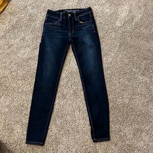 American Eagle super stretch skinny jeans.
